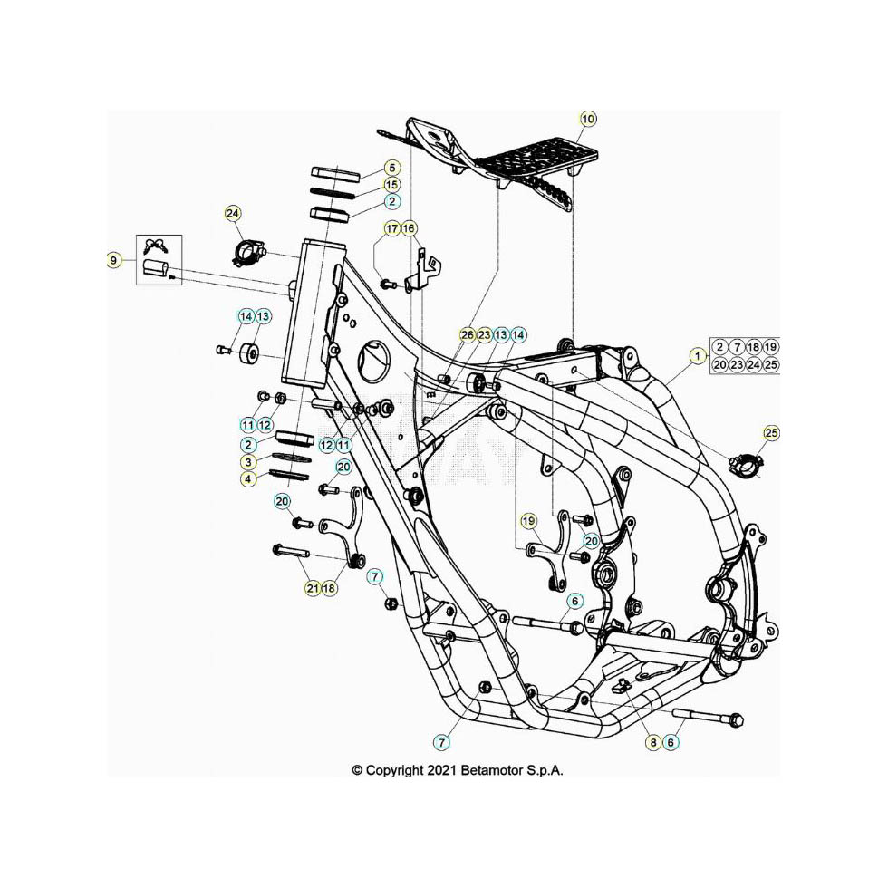 Beta RR390 23 Rahmen/Ausleger Ersatzteile Beta RR390 23 Rahmen/Ausleger Ersatzteile